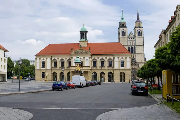 Townhall Magdeburg Saksonya Anhalt Almanya — Stok fotoğraf