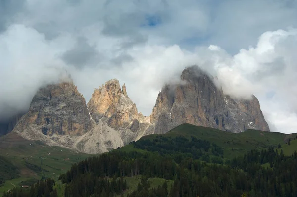 Macizo Langkofel Dolomitas Alpes Dolomitas Tirol Del Sur Italia — Foto de Stock
