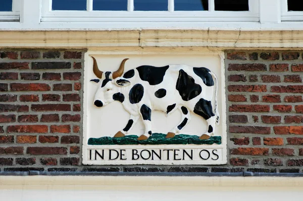 Holandia Północna Monnickendam Znak Ijsselmeer Waterland Domu — Zdjęcie stockowe