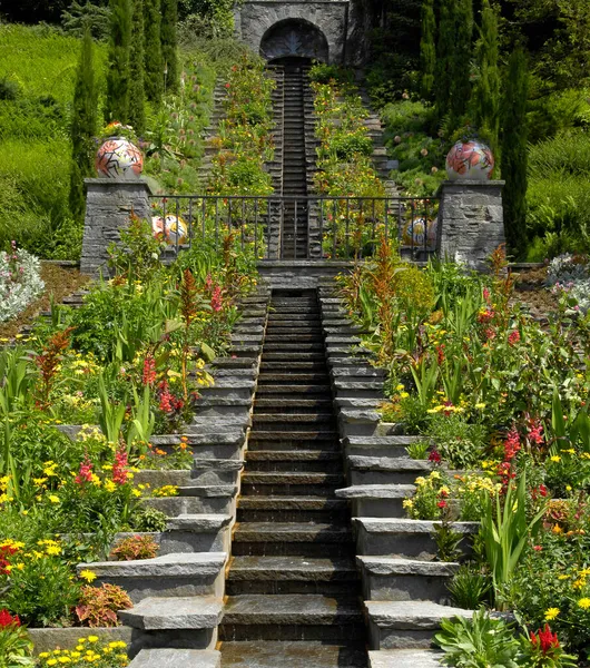 Italienische Treppe Olasz Lépcső Mainau Szigetén Baden Wuerttemberg Németország — Stock Fotó