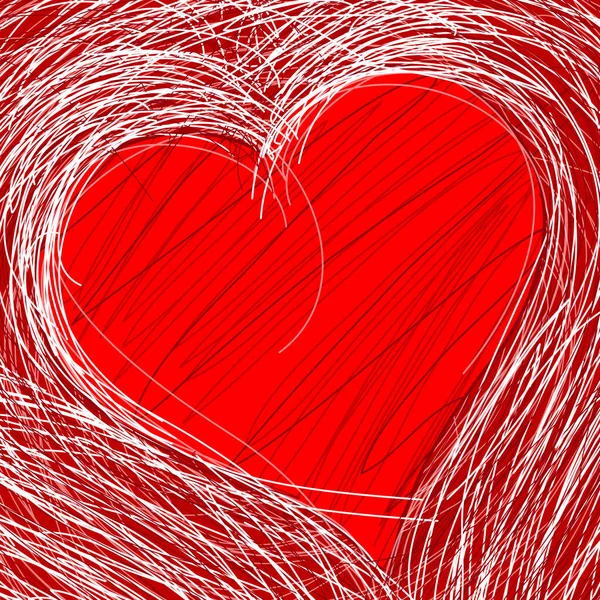 Corazón Rojo Antecedentes Abstractos Con Corazones Concepto Del Día San — Foto de Stock