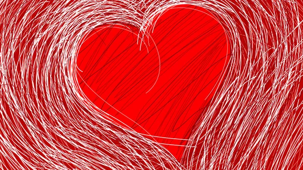 발렌타인데 컨셉트로 그라운드 Love Red Heart Texture Illustration Heart Background — 스톡 사진