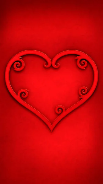 발렌타인데 컨셉트로 그라운드 Love Red Heart Texture Illustration Heart Background — 스톡 사진