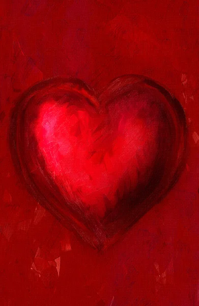 Corazón Rojo Antecedentes Abstractos Con Corazones Concepto Del Día San — Foto de Stock