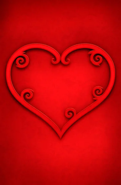 Corazón Rojo Antecedentes Abstractos Con Corazones Concepto Del Día San — Foto de Stock