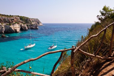 Cala macarella beach içinde menorca, İspanya