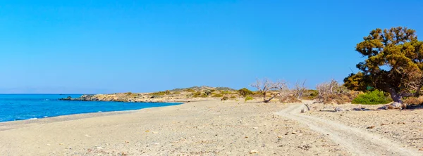 Niesamowite plaży wyspa chrissi, w pobliżu crete, Grecja — Zdjęcie stockowe