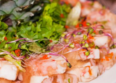 Etli jöle sığ derinliği alan de somon