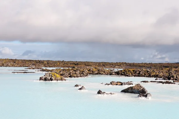 Blue Lagoon - famoso spa islandês e usina geotérmica — Fotografia de Stock