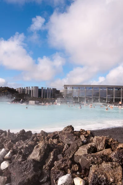 Blue lagoon - ünlü İzlandalı spa ve jeotermal santrali — Stok fotoğraf