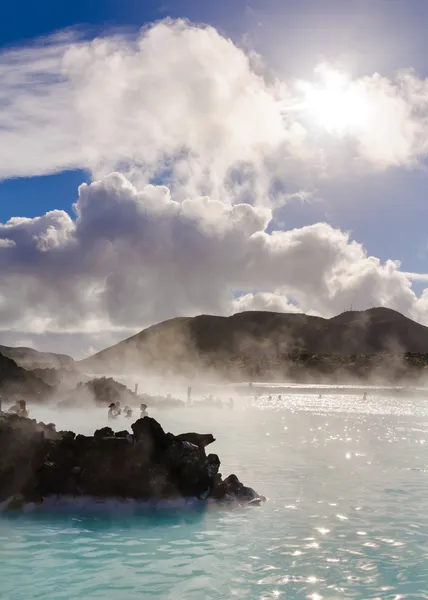 Blue lagoon - ünlü İzlandalı spa ve jeotermal santrali — Stok fotoğraf