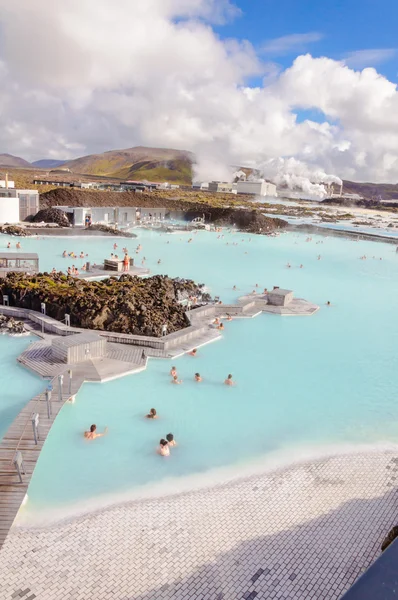 Blue Lagoon - famoso spa islandés y planta geotérmica — Foto de Stock
