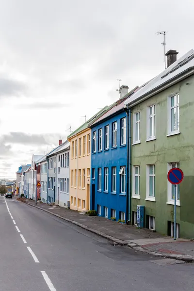 Rumah berwarna, Reykjavik, Islandia — Stok Foto