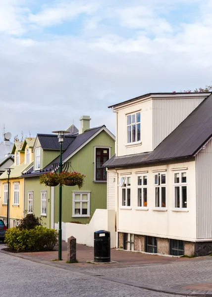 Rumah berwarna, Reykjavik, Islandia — Stok Foto