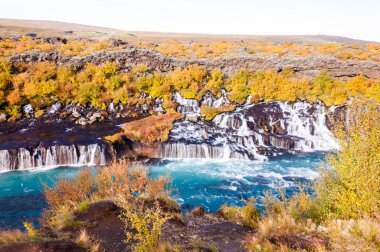 hraunfossar şelale, İzlanda