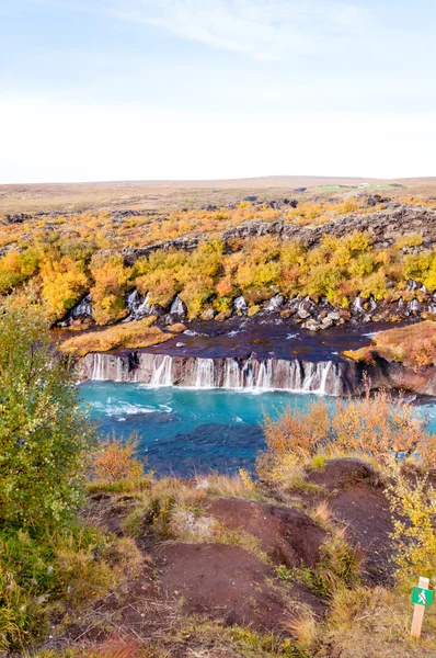 Hraunfossar 瀑布冰岛 — 图库照片