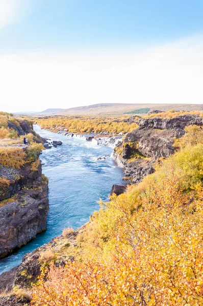 Hraunfossar 瀑布冰岛 — 图库照片