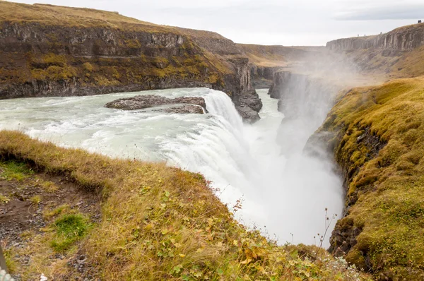 Ο καταρράκτης Gullfoss στον ποταμό hvita - Ισλανδία — Φωτογραφία Αρχείου