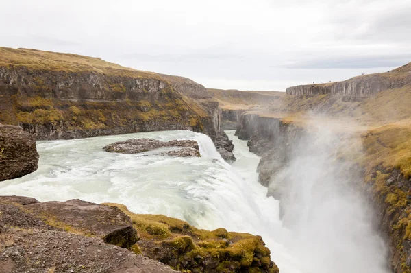 Gullfoss şelale hvita nehrinde - İzlanda — Stok fotoğraf