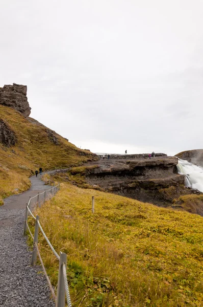 惠特河河-冰岛泡汤瀑布 — 图库照片
