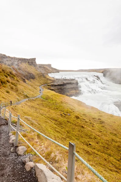 Gullfoss şelale hvita nehrinde - İzlanda — Stok fotoğraf