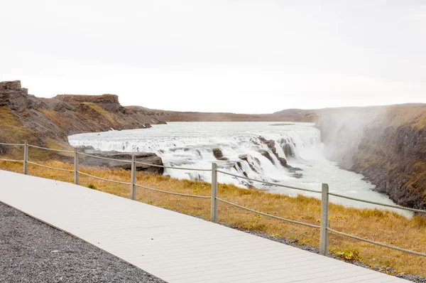 Cascada Gullfoss en el río Hvita - Islandia — Foto de Stock