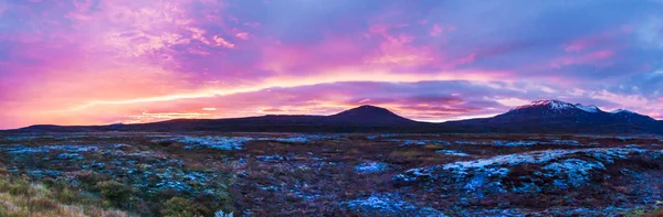Isländska solnedgång färger — Stockfoto