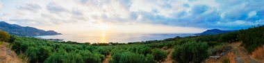geniş görüş cretan peyzaj, Girit Adası, Yunanistan