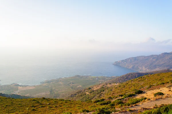 Szeroki widok krajobraz kreteńskiego, wyspa Kreta, Grecja — Zdjęcie stockowe