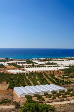 bay falassarna, Girit Adası, Yunanistan üzerinden muhteşem görünüm