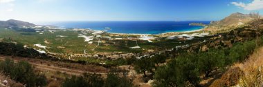 bay falassarna, Girit Adası, Yunanistan üzerinden muhteşem görünüm