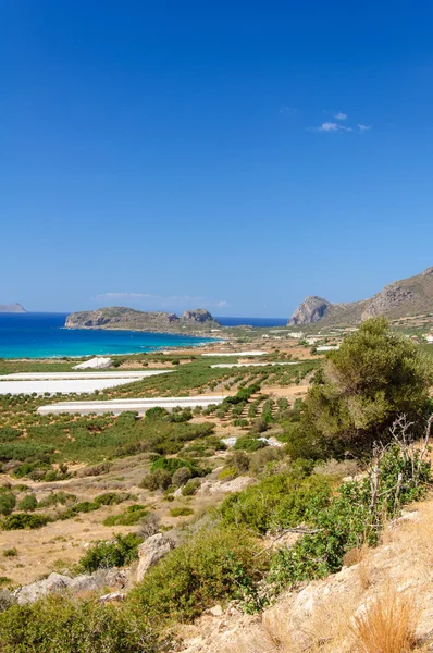 bay falassarna, Girit Adası, Yunanistan üzerinden muhteşem görünüm