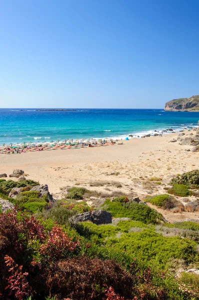 Falassarna, una de las playas más bellas de Creta, galardonada como la mejor de Europa — Foto de Stock