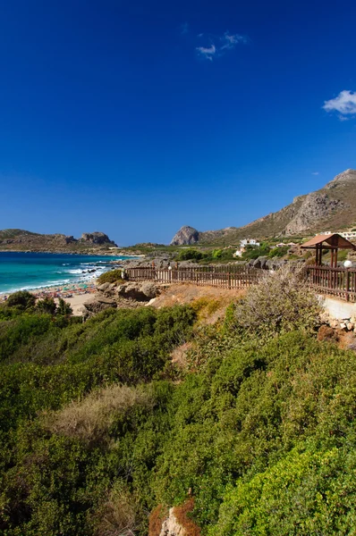 Falassarna, one of the most beautiful beaches of Crete , awarded as the best in Europe — Stock Photo, Image