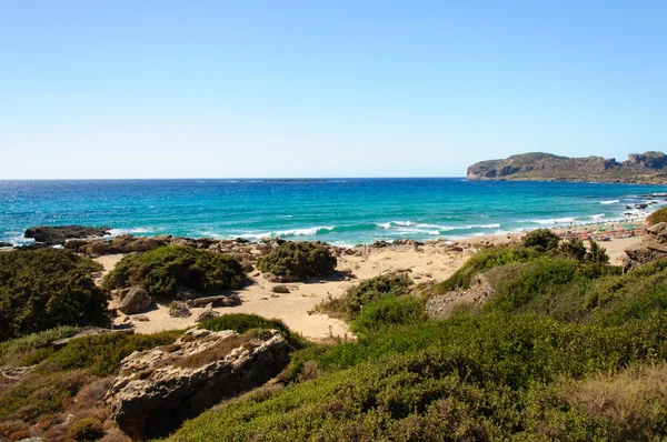 Falassarna, one of the most beautiful beaches of Crete , awarded as the best in Europe — Stock Photo, Image