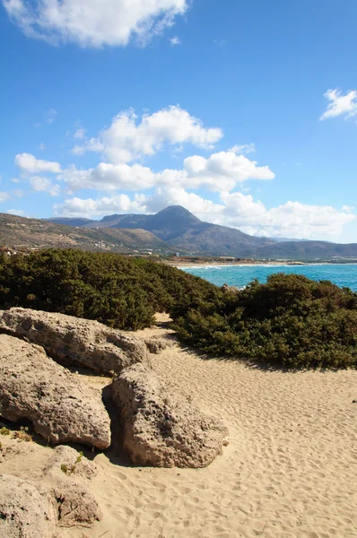 Falassarna, one of the most beautiful beaches of Crete , awarded as the best in Europe — Stock Photo, Image