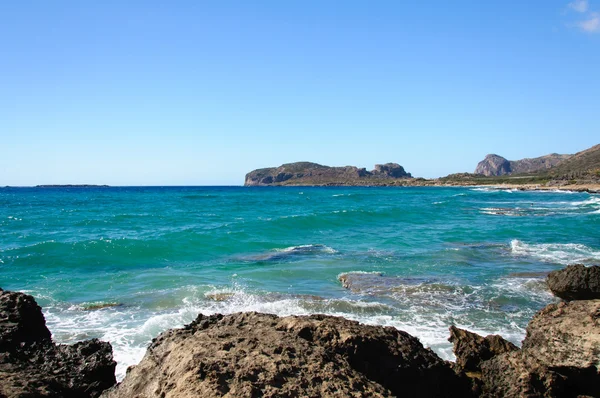 Falassarna, jedna z nejkrásnějších pláží Kréty, oceněna jako nejlepší v Evropě — Stock fotografie