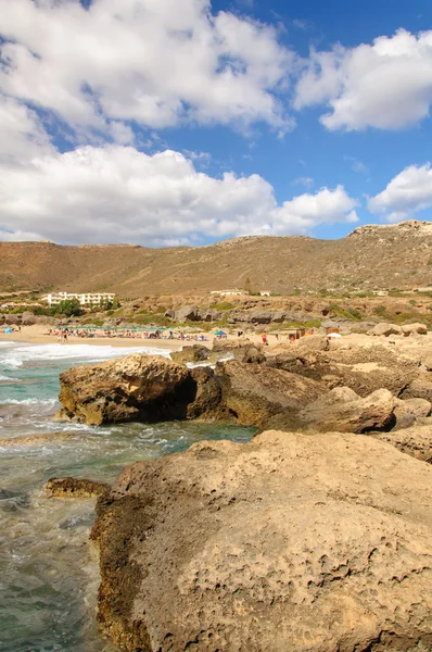 Falassarna, one of the most beautiful beaches of Crete , awarded as the best in Europe — Stock Photo, Image