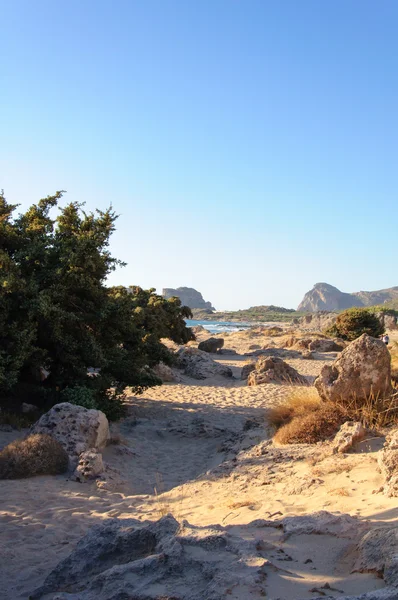 Falassarna, jednej z najpiękniejszych plaż Krety, nagrodę za najlepszy w Europie — Zdjęcie stockowe