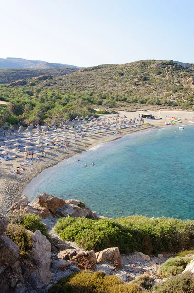 Famosa playa de palmeras de Vai, isla de Creta, Grecia — Foto de Stock
