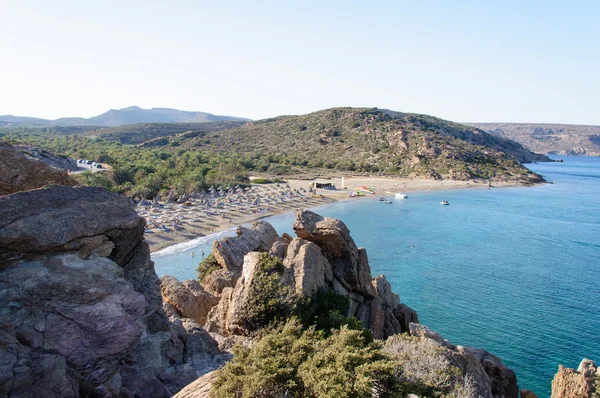 Пляж Фапальм Вай, остров Крит, Греция — стоковое фото