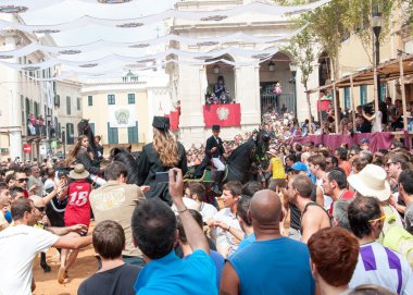 festes de gracia, mahon, menorca Adası, İspanya şehir