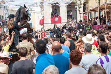 festes de gracia, mahon, menorca Adası, İspanya şehir