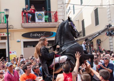 festes de gracia, mahon, menorca Adası, İspanya şehir
