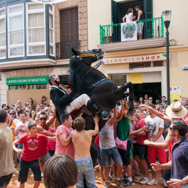 festes de gracia, mahon, menorca Adası, İspanya şehir