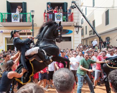 festes de gracia, mahon, menorca Adası, İspanya şehir