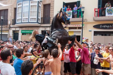 festes de gracia, mahon, menorca Adası, İspanya şehir