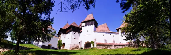 Ufortyfikowany kościół od viscri wieś, Siedmiogród, Rumunia — Zdjęcie stockowe