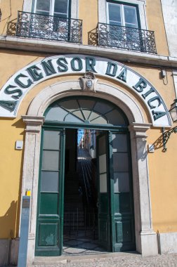ascensor da bica istasyonu Lizbon, Portekiz