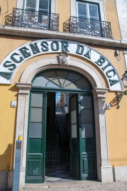 Ascensor da Bica station in Lisbon, Portugal clipart